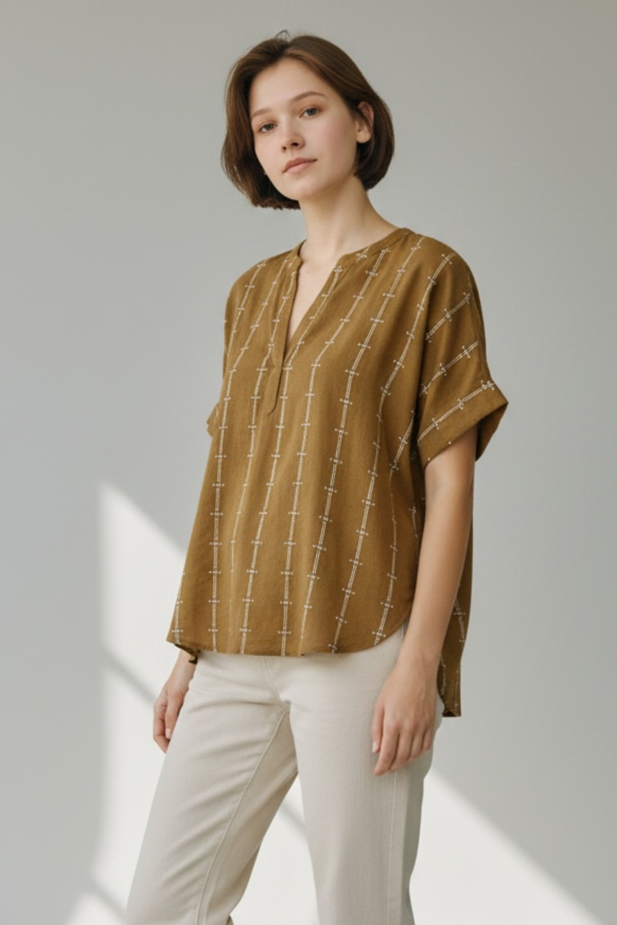 NWT Madewell Collarless Central Shirt